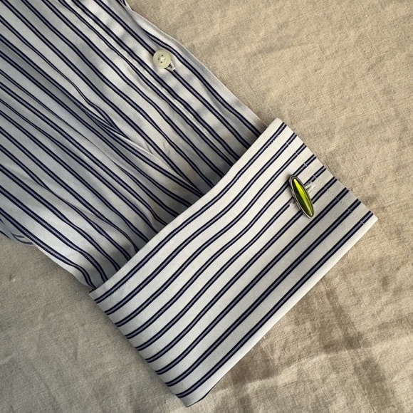 Thomas Mason Italian fabric, BR Black Label dress shirt #1 - Picture 1 of 4